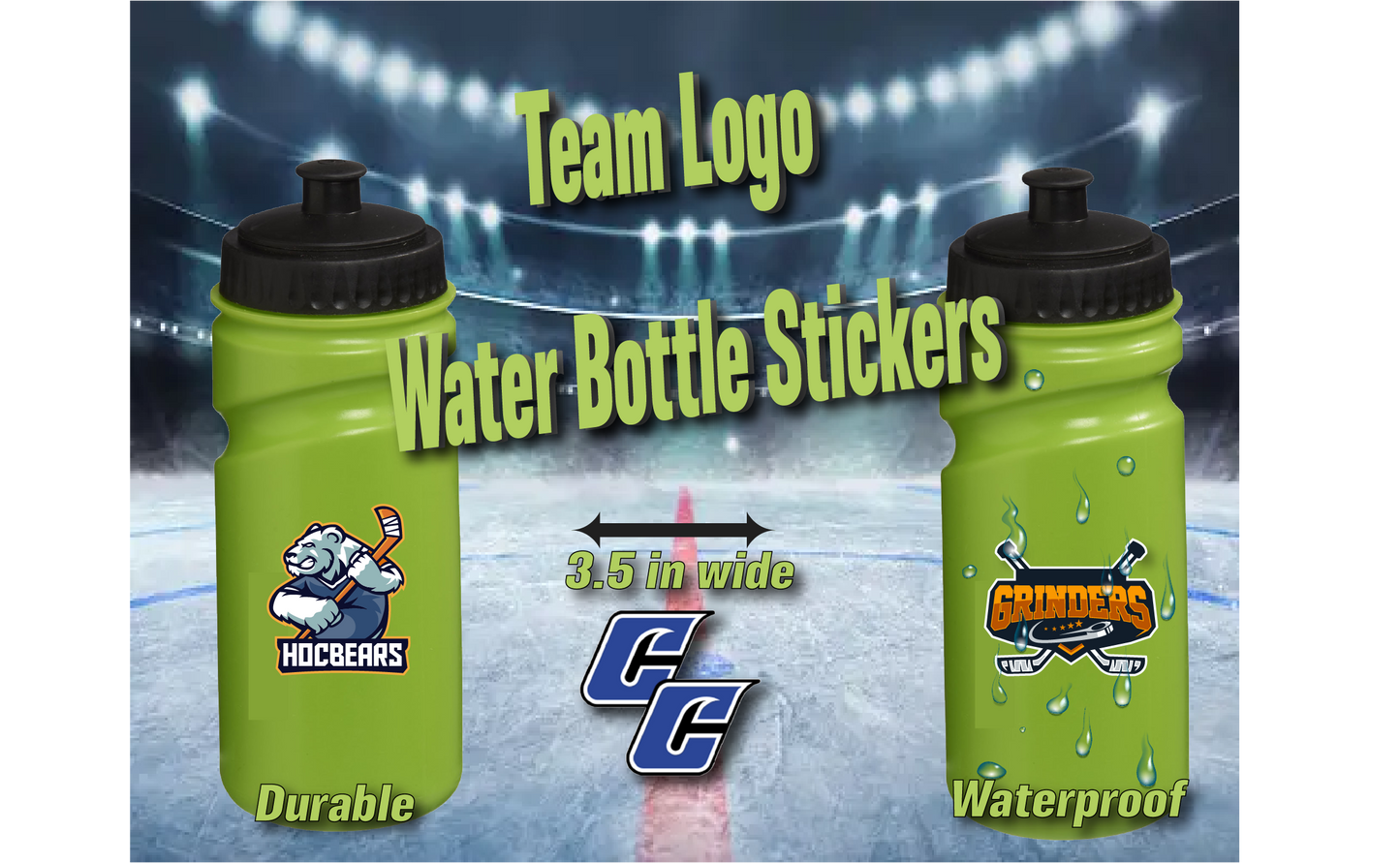 Team Logo Waterbottle Stickers