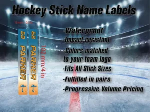 personalized hockey stick name stickers