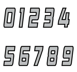 sports helmet number sticker sheets