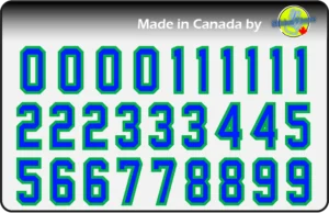 sports helmet number sticker sheets