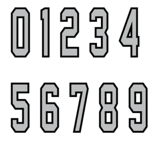 sports helmet number sticker sheets