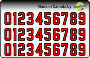 sports helmet number sticker sheets