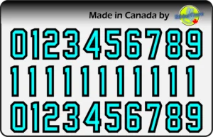 sports helmet number sticker sheets